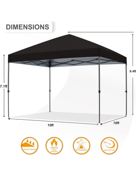 Carpa Plegable HLong 3x3m Negra con Accesorios y Ruedas Carpa Plegable HLong 3x3m Negra con Accesorios y Ruedas