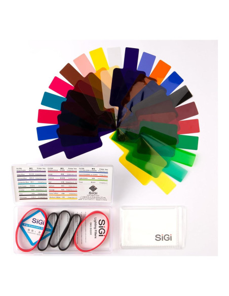Kit de Filtros de Gel de Color SiGi SG201 - 20 Piezas Kit de Filtros de Gel de Color SiGi SG201 - 20 Piezas