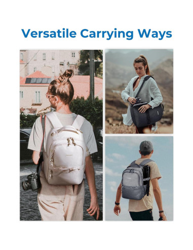 Mochila para Cámara BAGSMART Gris 2 en 1 para DSLR y iPad