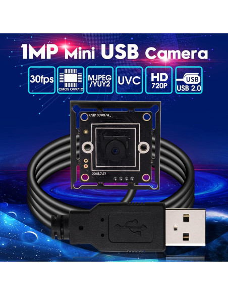 Módulo de Cámara USB 720P IFWATER Lente M7 45 Grados Módulo de Cámara USB 720P IFWATER Lente M7 45 Grados