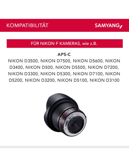 Lente Ojo de Pez Samyang 8mm F3.5 para Nikon DSLR Lente Ojo de Pez Samyang 8mm F3.5 para Nikon DSLR