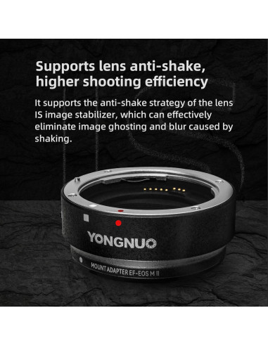 Anillo Adaptador YONGNUO EF-EOS M II para Lentes Canon EF/EF-S