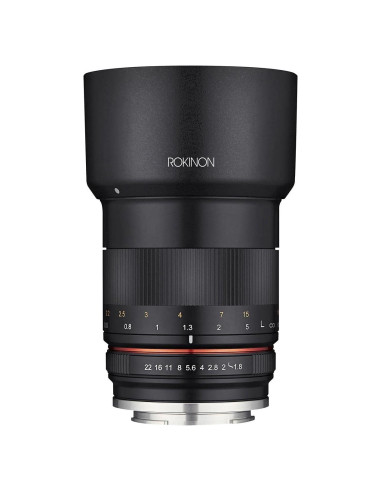 Lente Rokinon 85mm f/1.8 Manual para Fujifilm X - Negro