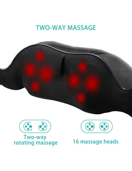 Masajeador Shiatsu AERLANG para Espalda y Cuello con Calor Masajeador Shiatsu AERLANG para Espalda y Cuello con Calor