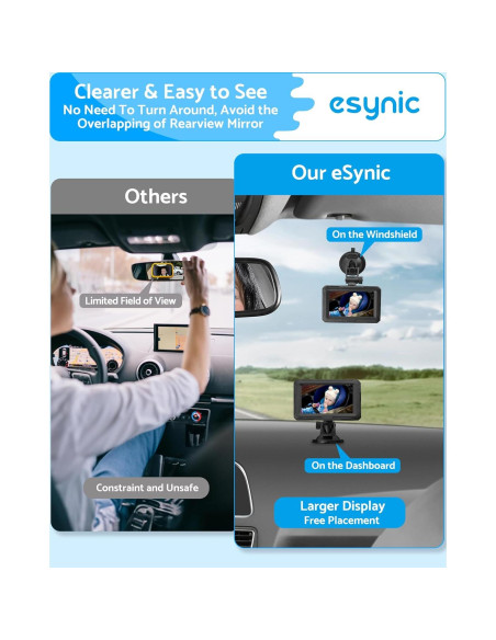 Cámara para Bebé eSynic ESYAM760 HD 1080P USB 4.3" Cámara para Bebé eSynic ESYAM760 HD 1080P USB 4.3"