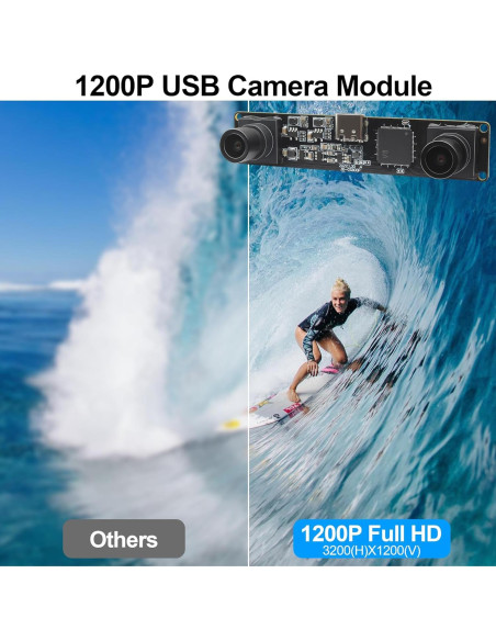 Cámara Estéreo USB MMlove 1200P 60FPS Doble Lente 94 Cámara Estéreo USB MMlove 1200P 60FPS Doble Lente 94
