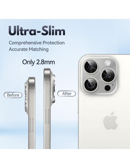 Protector de Lente de Cámara T Tersely para iPhone 16 Pro/Max - Gris Protector de Lente de Cámara T Tersely para iPhone 16 Pro/Max - Gris