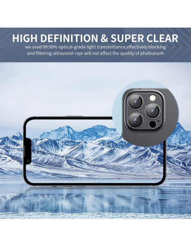 Protector de Lente de Cámara Mansoorr para iPhone 14 Pro/Max - 2 Piezas