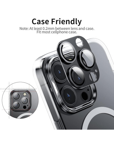 Protector de Lente de Cámara Mansoorr para iPhone 14 Pro/Max - 2 Piezas