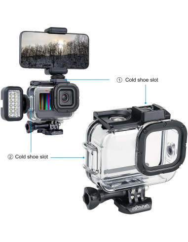 Funda Impermeable SOONSUN para GoPro Hero 13/12/11/10/9 Negra 60M