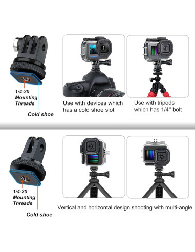 Funda Impermeable SOONSUN para GoPro Hero 13/12/11/10/9 Negra 60M