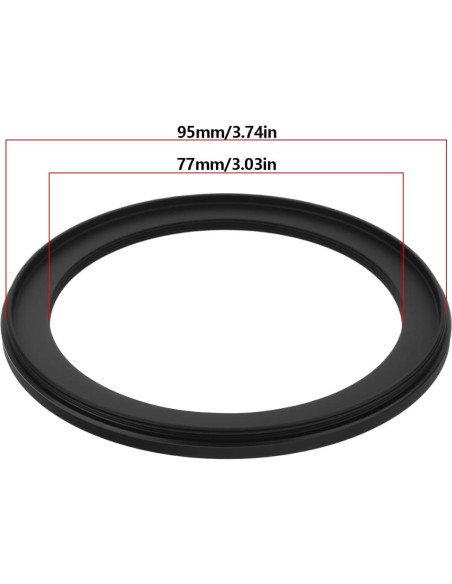 Anillo Adaptador de Filtro YINETTECH 95mm a 77mm + Paño Anillo Adaptador de Filtro YINETTECH 95mm a 77mm + Paño