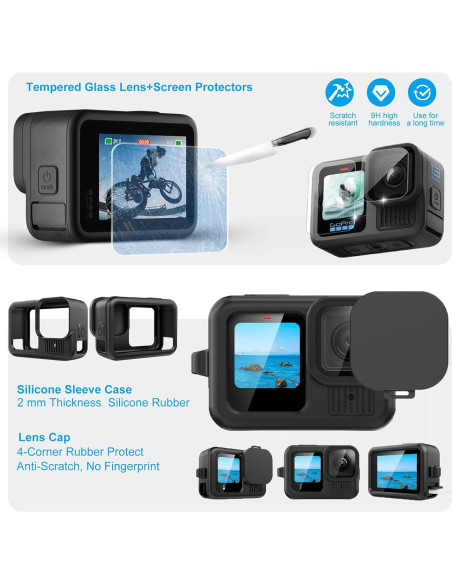 Kit de Accesorios para Gopro Hero 13 - Funda Impermeable y Filtros Kit de Accesorios para Gopro Hero 13 - Funda Impermeable y Filtros