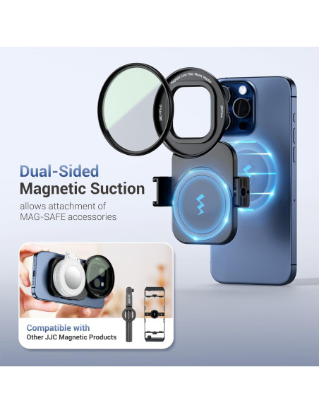 Adaptador de Filtro de Lente Magnético JJC 67mm para iPhone 16/15/14 Adaptador de Filtro de Lente Magnético JJC 67mm para iPhone 16/15/14