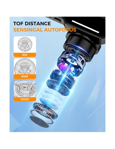 Microscopio Digital LCD 4.3" PalliPartners 10MP 1000X USB