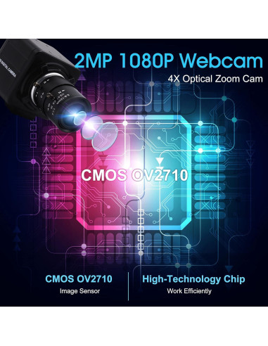 Cámara USB 1080P Varifocal 2.8-12mm Webcamera USB