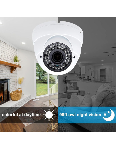 Cámara CCTV Analógica Anpviz 1080P HD Domo 4-en-1 2.8-12mm Cámara CCTV Analógica Anpviz 1080P HD Domo 4-en-1 2.8-12mm