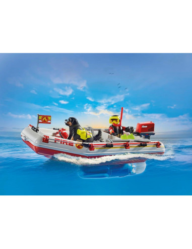 Barco de Bomberos Playmobil 71464 con Scooter Acuático