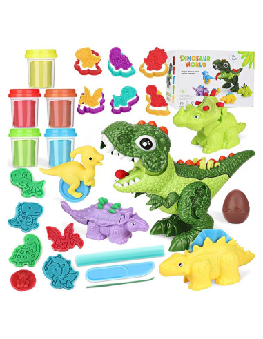 Conjunto de Masa de Color Dinosaurio Cinne 20 Piezas 3-8 Años