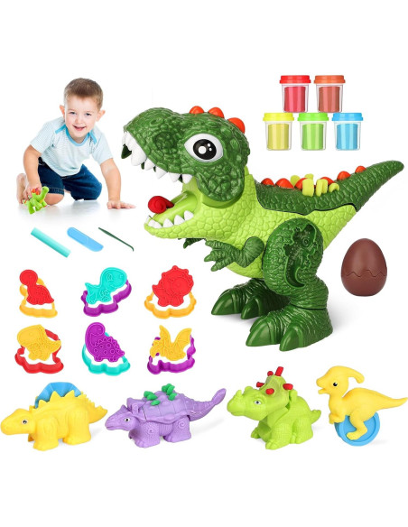 Conjunto de Masa de Color Dinosaurio Cinne 20 Piezas 3-8 Años Conjunto de Masa de Color Dinosaurio Cinne 20 Piezas 3-8 Años
