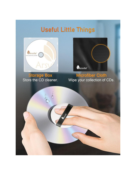 Limpiador de lente láser Arsvita para CD/DVD/VCD - ARCD-04 Limpiador de lente láser Arsvita para CD/DVD/VCD - ARCD-04
