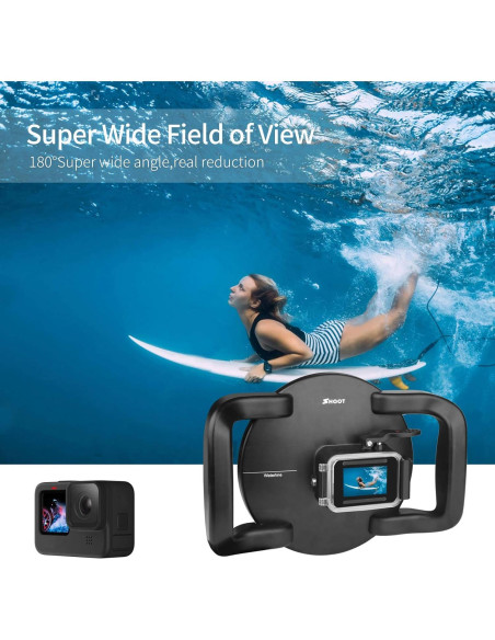 Puerto Dome SHOOT para GoPro Hero 13/12/11/10/9 - Impermeable hasta 30m Puerto Dome SHOOT para GoPro Hero 13/12/11/10/9 - Impermeable hasta 30m