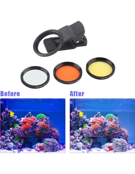Lente de Fotografía Submarina Tiiyee para Smartphone con Filtros Lente de Fotografía Submarina Tiiyee para Smartphone con Filtros