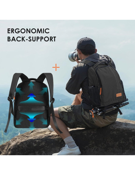 Mochila para cámara TARION Negra 17L con compartimento para laptop 15" Mochila para cámara TARION Negra 17L con compartimento para laptop 15"