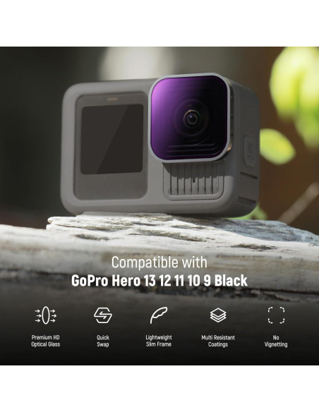 Juego de Filtros ND NEEWER para GoPro Hero 9-13, Vidrio HD Juego de Filtros ND NEEWER para GoPro Hero 9-13, Vidrio HD