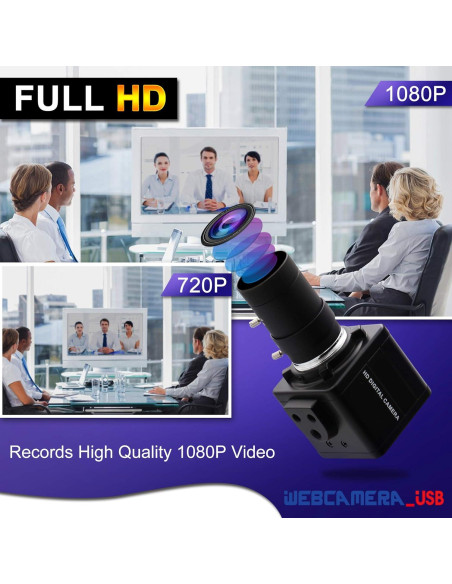 Cámara USB 1080P Webcamera con Micrófono Zoom 5-50mm Cámara USB 1080P Webcamera con Micrófono Zoom 5-50mm