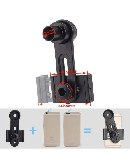 Adaptador de Cámara para Smartphone Celticbird 23.2mm Ocular 16X Adaptador de Cámara para Smartphone Celticbird 23.2mm Ocular 16X