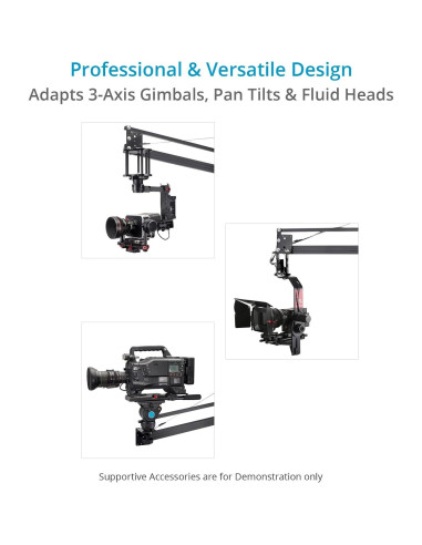 Grúa de Cámara PROAIM de 4.27m con Soporte para Gimbals y Pan-Tilt