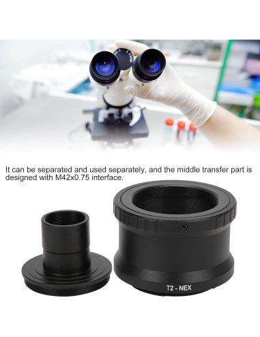 Adaptador de lente T para microscopio Serounder M42x0.75