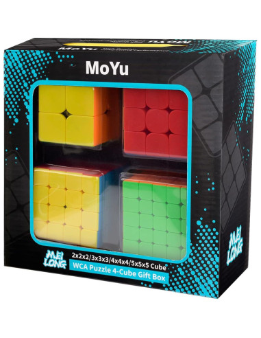 Conjunto de Cubos Rápidos D-FantiX Meilong 2x2 3x3 4x4 5x5 en Caja