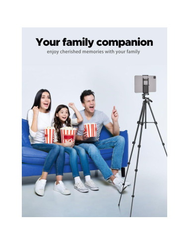 Trípode Ajustable Lusweimi 72" para iPad y Teléfono con Control Remoto