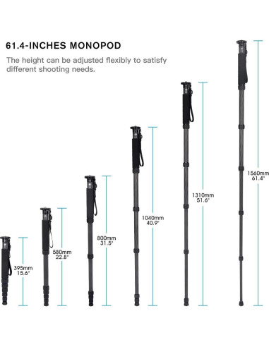 Monopie SIRUI AM-326M de Fibra de Carbono 6 Secciones 10kg