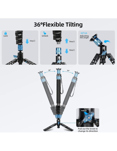 Monopie SIRUI P-424FS Fibra de Carbono 160 cm 12kg
