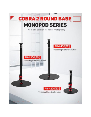 Monopod IFOOTAGE Cobra 2 Base Redonda 79" (RB-A400) 9.98 kg
