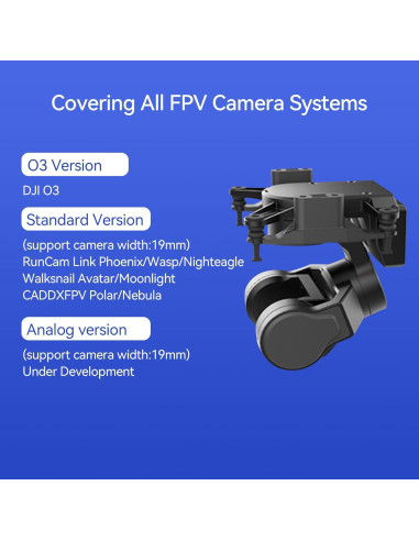 Gimbal FPV 3 Ejes RunCam C-20T Compatible DJI O3