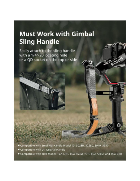 Correa de Hombro SmallRig 4118-SR para Gimbal DJI RS2/RS3 Correa de Hombro SmallRig 4118-SR para Gimbal DJI RS2/RS3