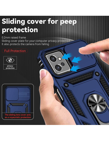 Funda Militar para Motorola G Power 2023 - Protección Grado Militar Azul Marino