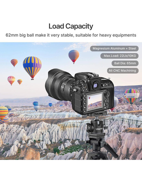 Cabezal de Bola ULANZI U-80L para Trípode - Rotación 360 Cabezal de Bola ULANZI U-80L para Trípode - Rotación 360