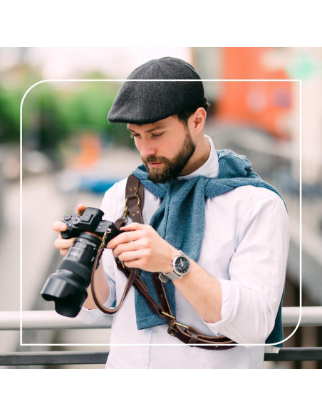 Arnés de cámara de cuero 4J LEDR ajustable para DSLR Arnés de cámara de cuero 4J LEDR ajustable para DSLR