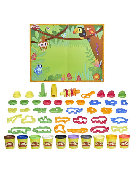 Juego de Aventura Animal Play-Doh 45 Herramientas 10 Colores Juego de Aventura Animal Play-Doh 45 Herramientas 10 Colores
