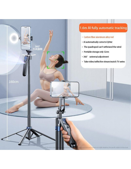 Trípode Inteligente con Seguimiento Facial 360 para iPhone Trípode Inteligente con Seguimiento Facial 360 para iPhone