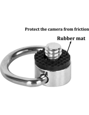 Soporte de anillo en D FUNTEN 1/4"-20 Acero Inoxidable 2 Pcs