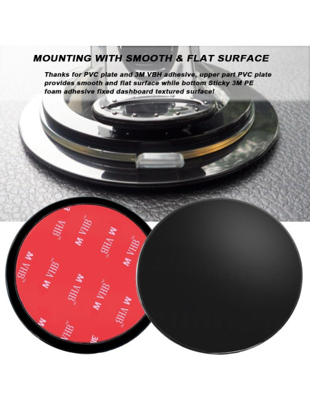 Paquete de 4 Discos Adhesivos para Tablero AYWFEY 95mm Paquete de 4 Discos Adhesivos para Tablero AYWFEY 95mm