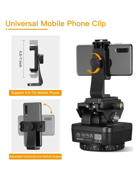 Cabezal de trípode motorizado Soonpho M4 con control remoto Cabezal de trípode motorizado Soonpho M4 con control remoto