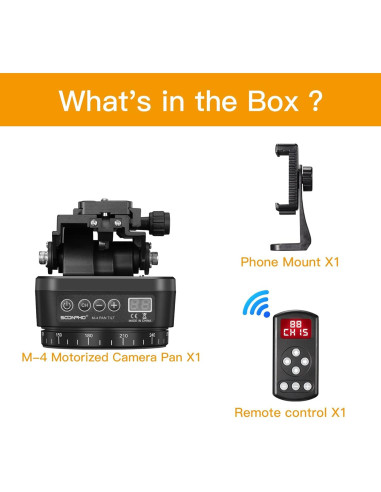 Cabezal de trípode motorizado Soonpho M4 con control remoto