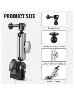 Soporte para cámara de acción NQEUEPN con ventosa 360 2